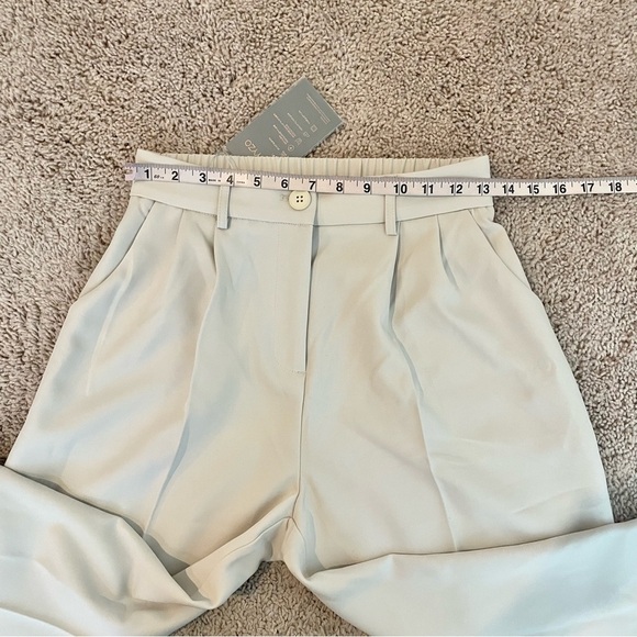 NWT Funyyzo Cream Neutral Wide Leg Dress Pants Trousers - Picture 12 of 15